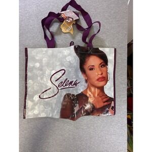 Selena Siempre Reusable Shopping Bag Tote Limited Edition Purple White NEW